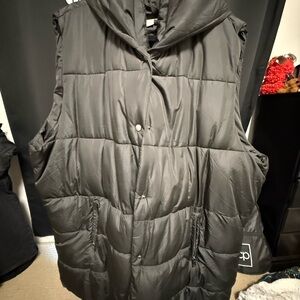Black Puffer Vest with Hood
